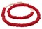 The Bead Chest African Disk Recycled Glass Beads - Full Strand of Eco-Friendly Ghanaian Rondelle Beads (Red)